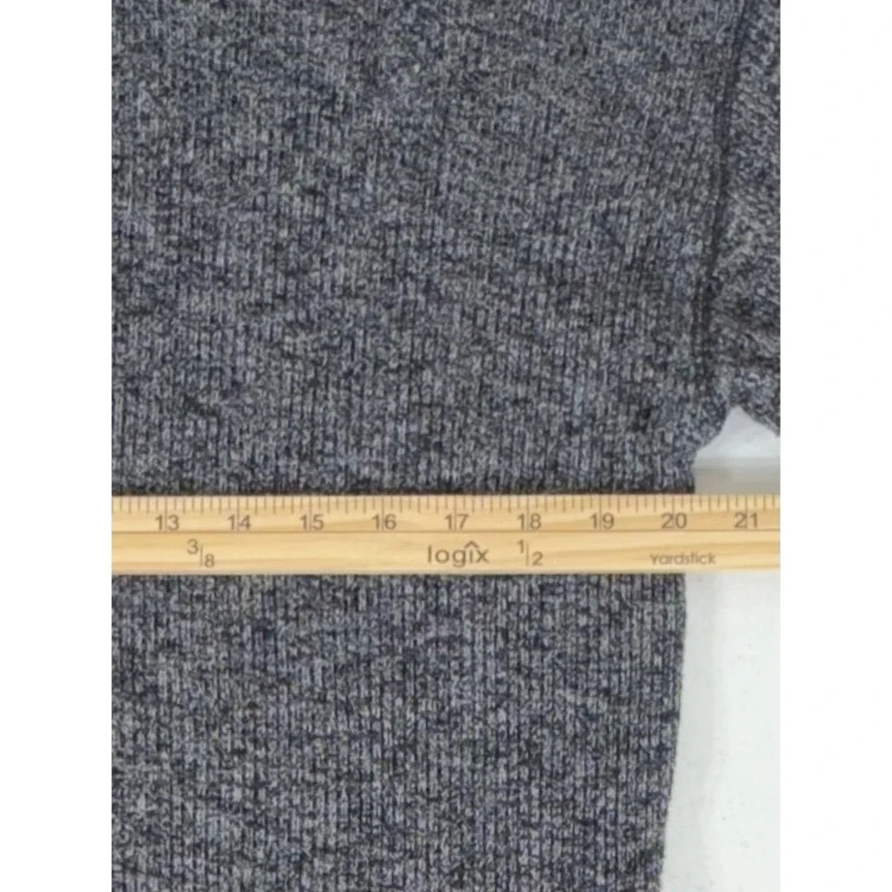 J Crew Funnel Neck‎ Sweater Size Small Gray Speckled Marled Ribbed Knit Stretchy